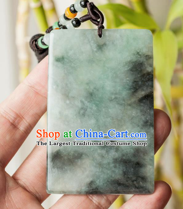 Chinese Traditional Jewelry Accessories Jade Pendant Ancient Jadeite Necklace