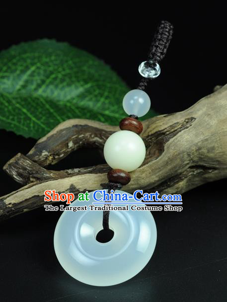 Chinese Traditional Jewelry Accessories Jade Craft Handmade Jadeite Pendant