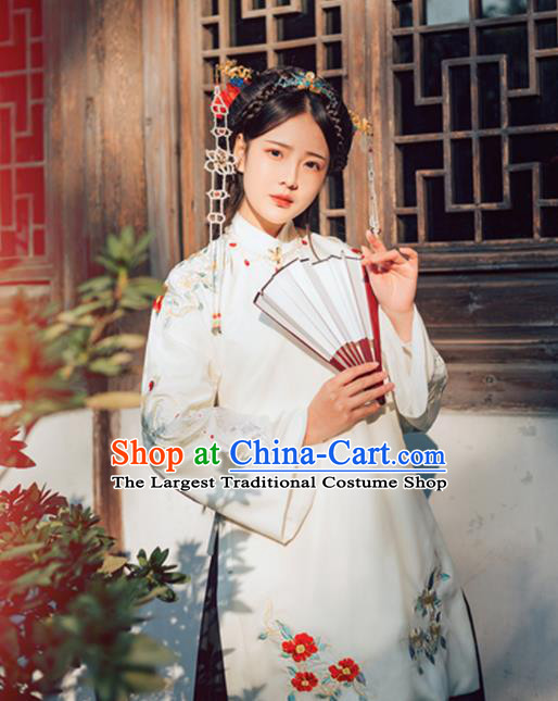 Chinese Ancient Palace Lady Hanfu Ming Dynasty Imperial Concubine Queen Embroidered Historical Costumes