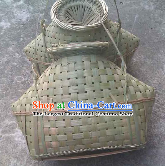 Chinese Traditional Handmade Straw Braid Craft Bamboo Weaving Creel