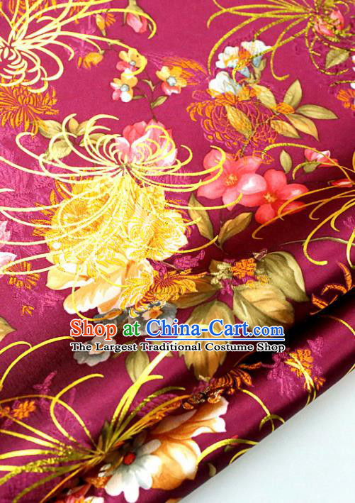 Chinese Traditional Flower Silk Fabric Brocade Embroidered Fabric Dress Material