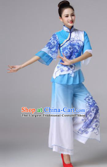 Traditional Chinese Fan Dance Folk Dance Costume Classical Yangko Dance Classical Dance Dress
