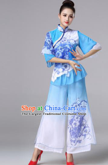 Traditional Chinese Fan Dance Folk Dance Costume Classical Yangko Dance Classical Dance Dress