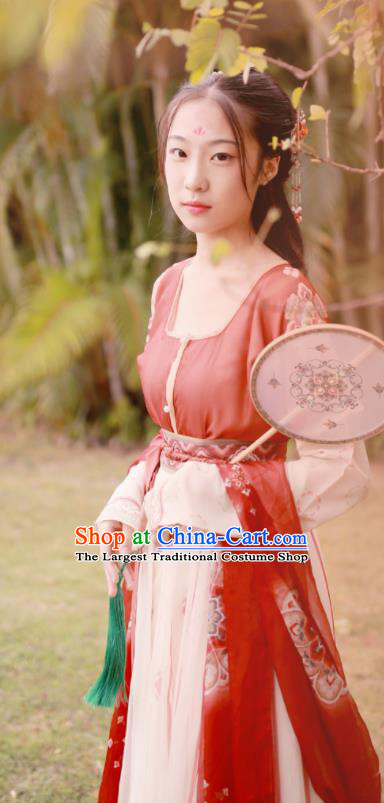 Chinese Ancient Palace Lady Hanfu Han Dynasty Imperial Concubine Queen Embroidered Historical Costumes