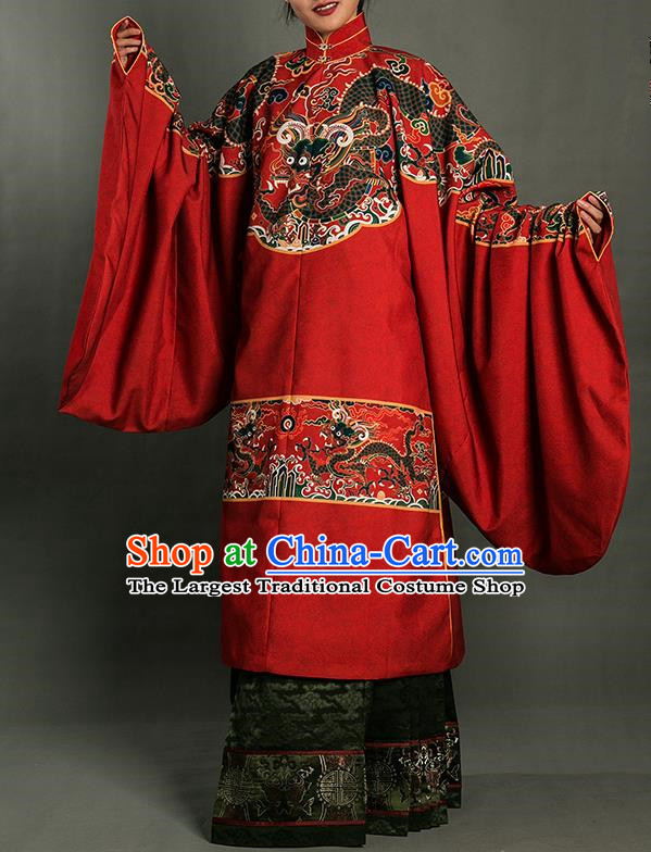 Chinese Traditional Ming Dynasty Queen Clothing Ancient Palace Lady Embroidered Costumes for Women
