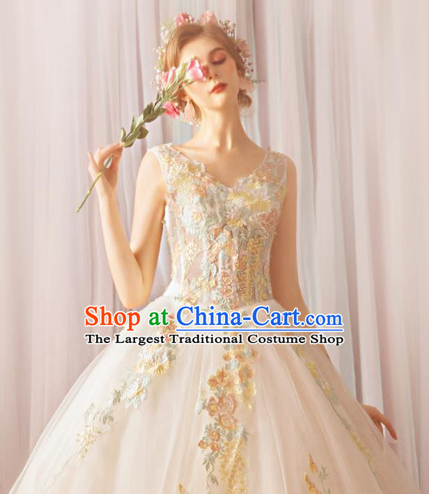 Top Grade Handmade Wedding Costumes Bride Veil Dress Princess Wedding Gown for Women