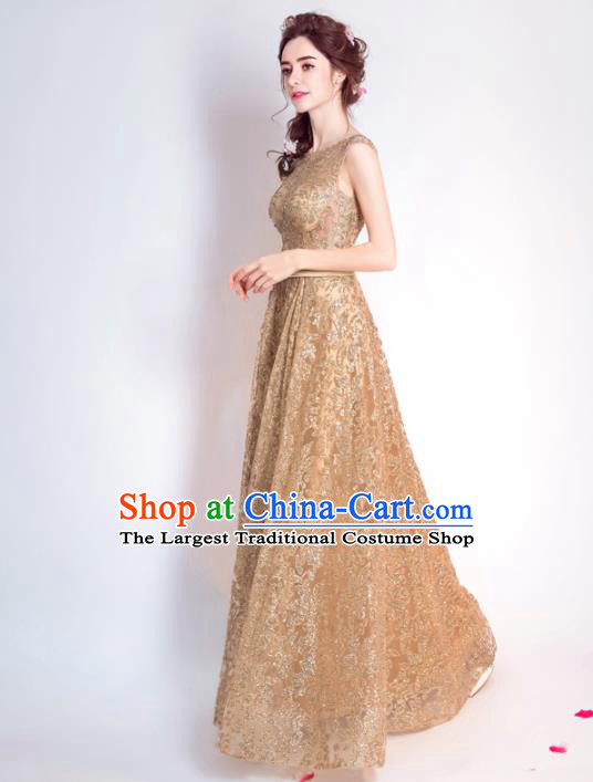 Top Grade Handmade Compere Costume Catwalks Veil Formal Dress for Women