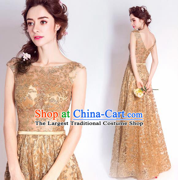 Top Grade Handmade Compere Costume Catwalks Veil Formal Dress for Women
