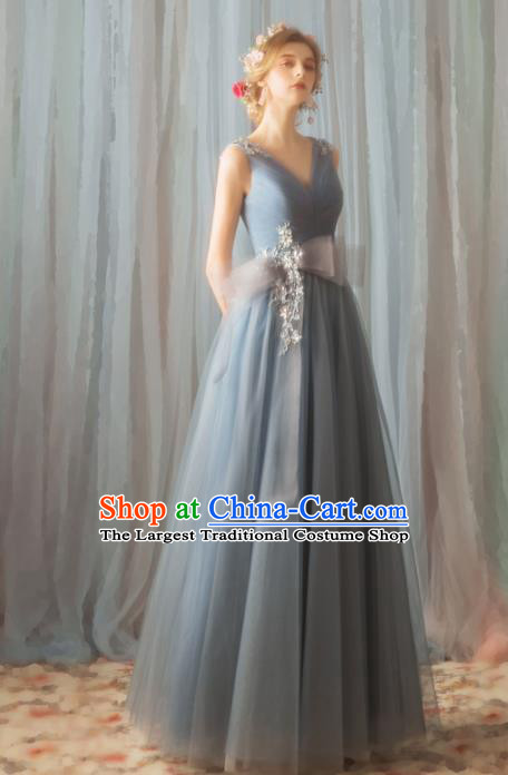 Top Grade Compere Costume Handmade Catwalks Bride Lilac Formal Dress for Women