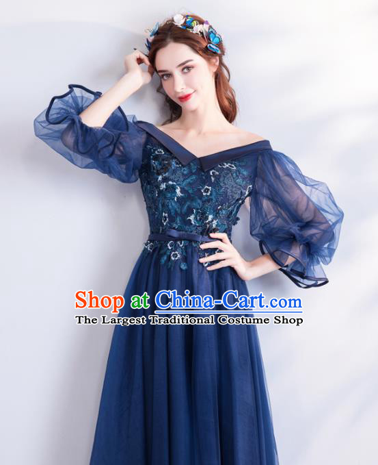 Chinese Traditional Red Cheongsam Wedding Bride Costume Compere Full Dress for Women
