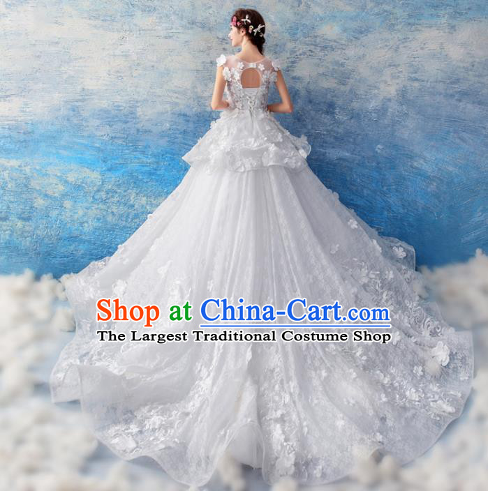 Chinese Traditional Red Cheongsam Wedding Bride Costume Compere Full Dress for Women