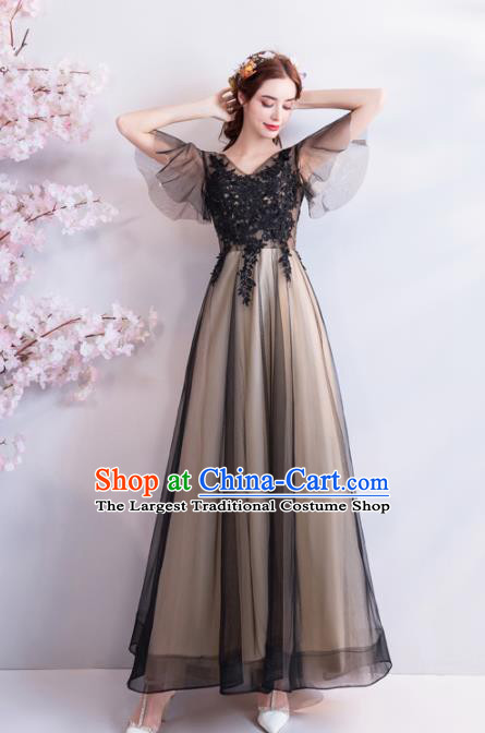 Top Grade Compere Formal Dress Handmade Catwalks Angel Veil Full Dress for Women