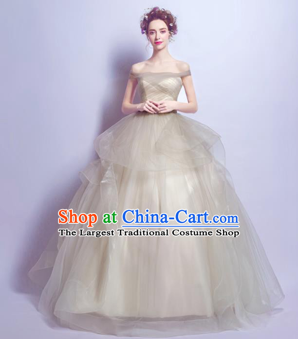 Handmade Bride Noble Wedding Dress Fancy Formal Dress Wedding Gown for Women