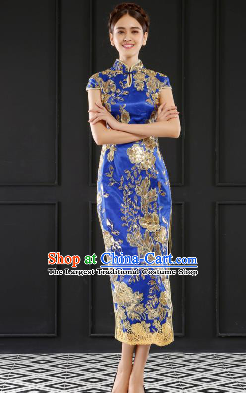 Top Grade Purple Veil Evening Dress Compere Costume Handmade Catwalks Angel Full Dress for Women