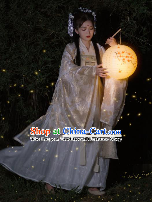 Chinese Ancient Palace Lady Hanfu Jin Dynasty Swordswoman Queen Embroidered Historical Costumes