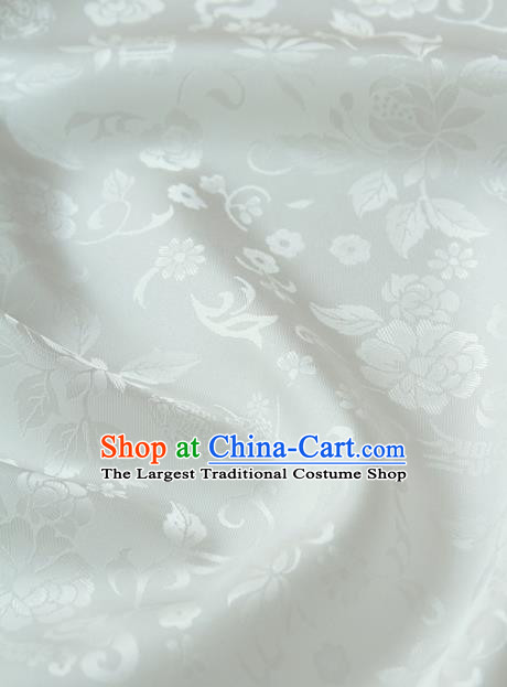 Asian Traditional Palace Drapery Korean Hanbok Royal Pattern Design Brocade Satin Fabric Chinese Tang Suit Silk Fabric Material