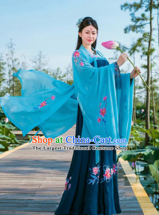 Chinese Traditional Tang Dynasty Palace Lady Historical Costumes Ancient Princess Hanfu Dress for Women
