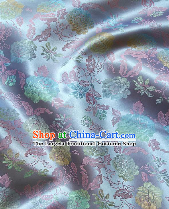 Asian Traditional Palace Drapery Korean Hanbok Royal Pattern Design Brocade Satin Fabric Chinese Tang Suit Silk Fabric Material