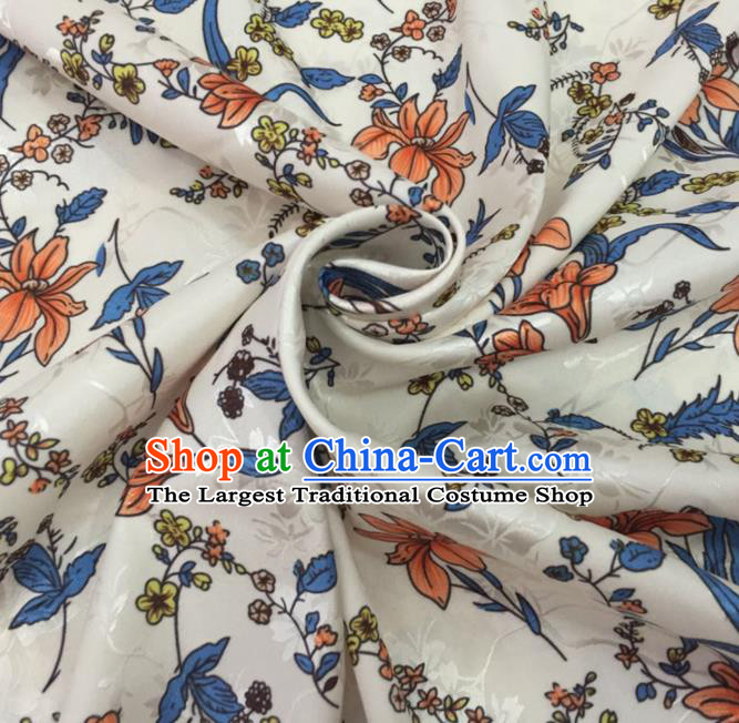 Chinese Traditional Flower Silk Fabric Brocade Embroidered Fabric Dress Material