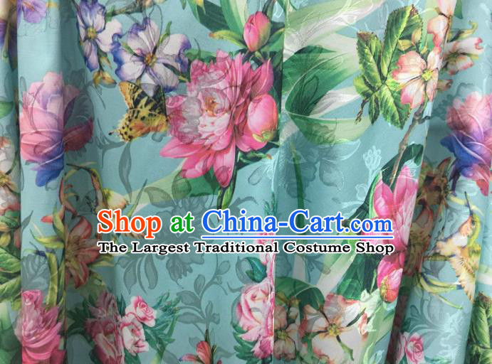 Chinese Traditional Flower Silk Fabric Brocade Embroidered Fabric Dress Material