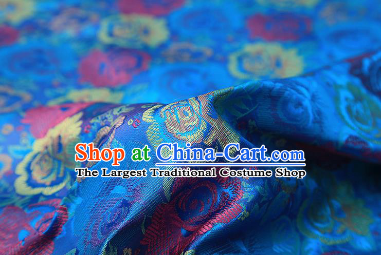 Chinese Traditional Flower Silk Fabric Brocade Embroidered Fabric Dress Material