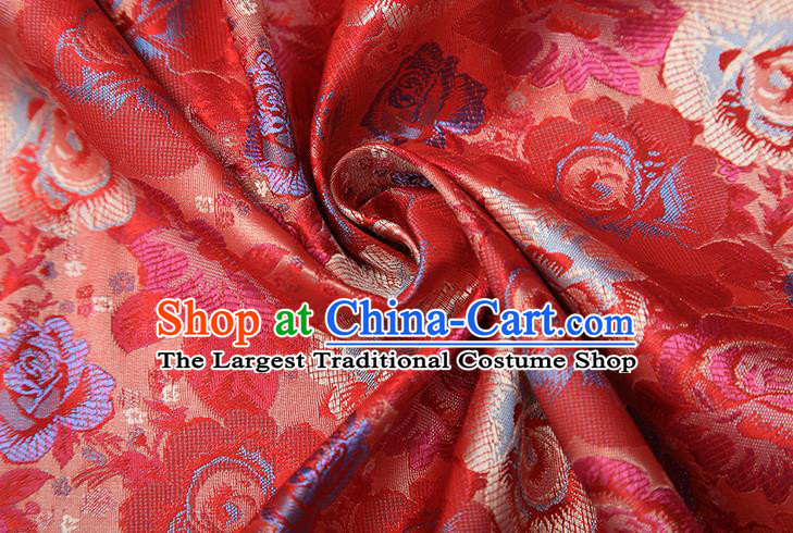 Chinese Traditional Flower Silk Fabric Brocade Embroidered Fabric Dress Material