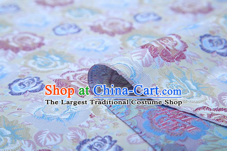 Chinese Traditional Flower Silk Fabric Brocade Embroidered Fabric Dress Material