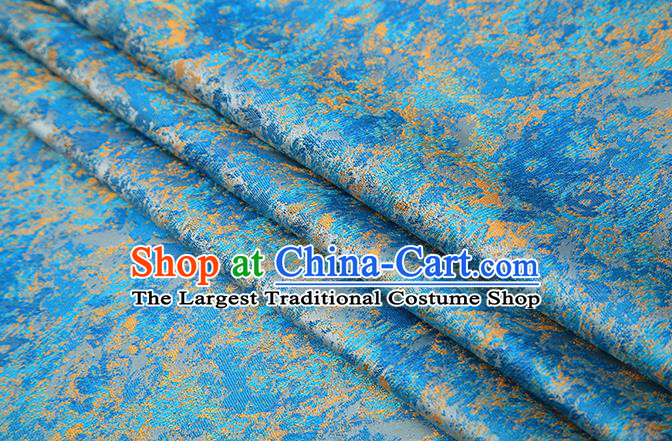 Chinese Traditional Light Blue Brocade Satin Fabric Tang Suit Material Classical Pattern Design Drapery