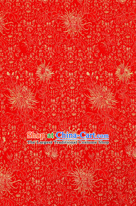 Chinese Traditional Flower Silk Fabric Brocade Embroidered Fabric Dress Material