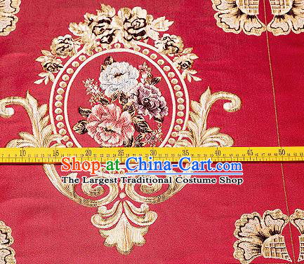 Chinese Traditional Flower Silk Fabric Brocade Embroidered Fabric Dress Material