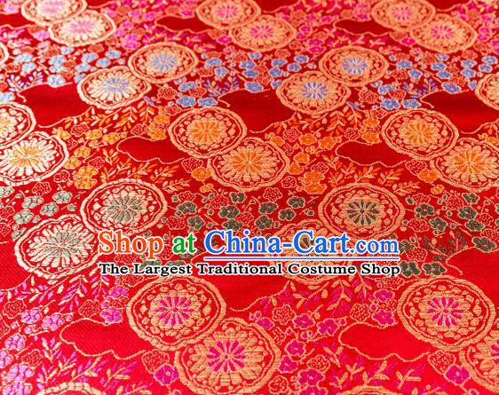 Chinese Traditional Flower Silk Fabric Brocade Embroidered Fabric Dress Material