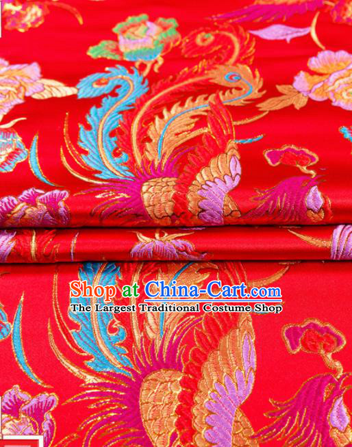 Chinese Traditional Flower Silk Fabric Brocade Embroidered Fabric Dress Material