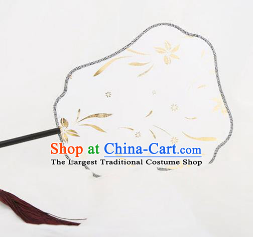 Traditional Chinese Crafts Palace Fans Silk Round Fans Ancient Princess Fan for Women