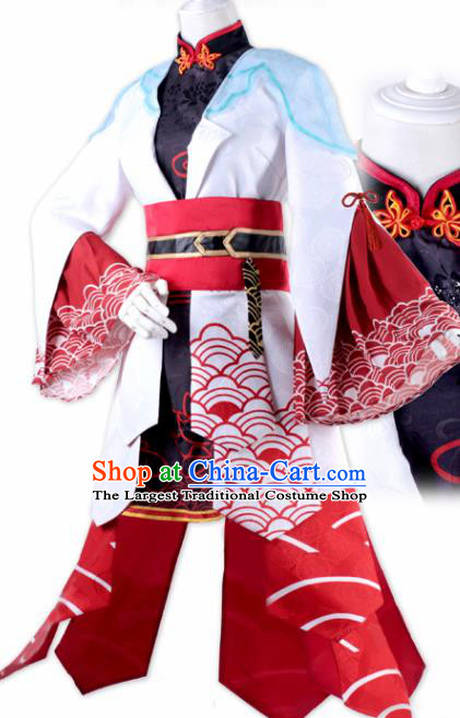 Chinese Ancient Swordswoman Costumes Traditional Cosplay Female Knight Dress for Women