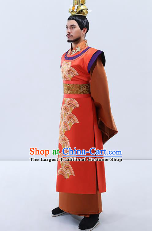 Traditional Chinese Tang Dynasty Emperor Costumes Ancient Drama Embroidered Imperial Robe for Women