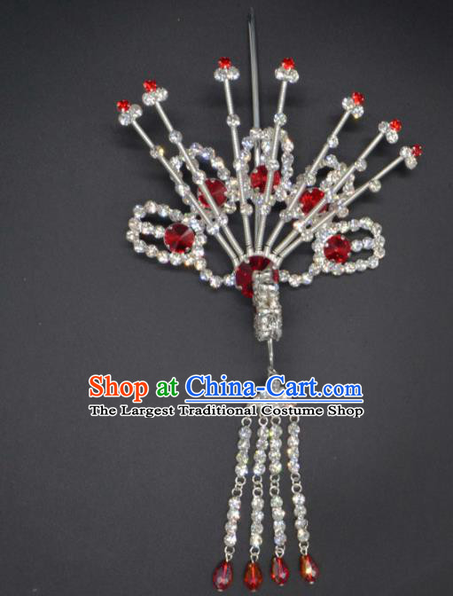 Traditional Chinese Beijing Opera Hair Accessories Ancient Princess Phoenix Tassel Hairpins for Women