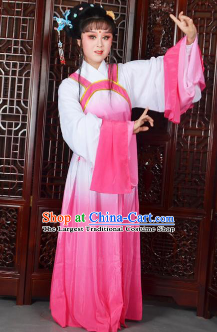 Traditional Chinese Beijing Opera Actress Costumes Ancient Peri Pink Dress for Adults