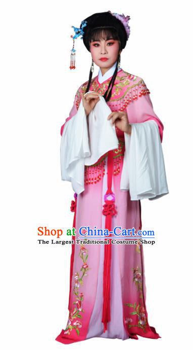 Traditional Chinese Peking Opera Palace Princess Costumes Ancient Peri Pink Dress for Adults