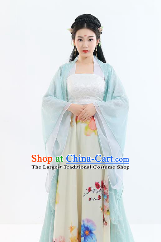 Chinese Traditional Ancient Drama Peri Court Lady Hanfu Dress Tang Dynasty Imperial Concubine Costumes for Women