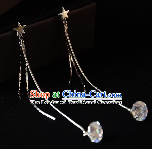 European Western Bride Vintage Accessories Crystal Eardrop Renaissance Earrings for Women