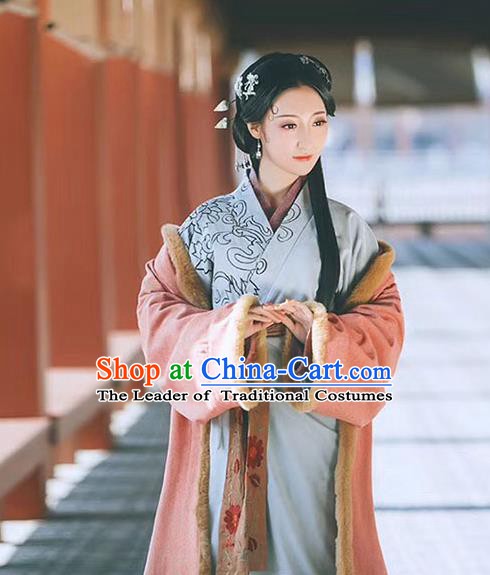 Traditional Chinese Three Kingdoms Period Young Lady Costume, China Ancient Palace Hanfu Clothing for Women