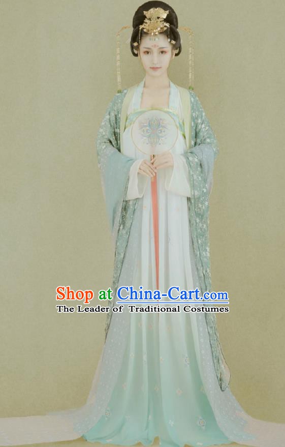 Traditional Chinese Tang Dynasty Imperial Concubine Embroidered Costume Ancient Palace Lady Dress for Women