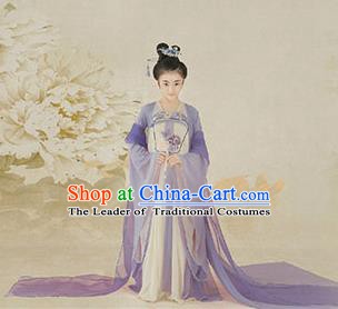 China Ancient Tang Dynasty Nobility Lady Costume Traditional Princess Hanfu Clothing for Kids