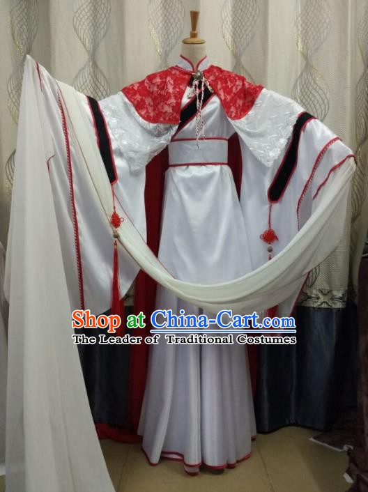 Traditional China Ancient Cosplay Swordsman Fairy Costume Fancy Dress for Women