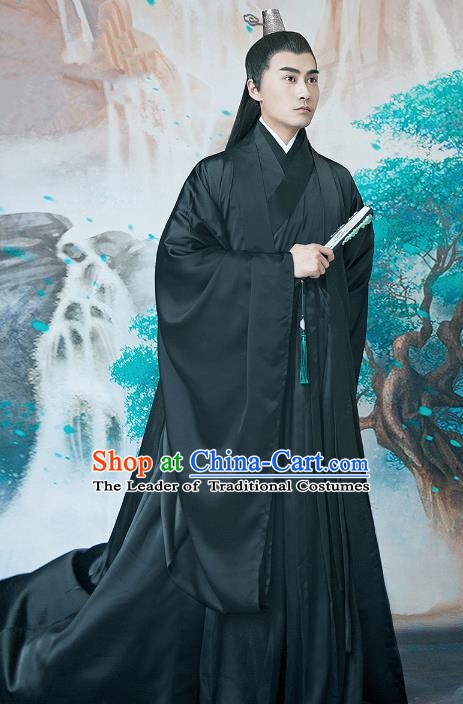 Traditional China Ancient Royal Prince Costume Halloween Swordsman Clothing for Men