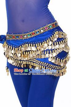 Traditional Asian Indian Belly Dance Waist Accessories Royalblue Waistband India National Dance Belts for Women
