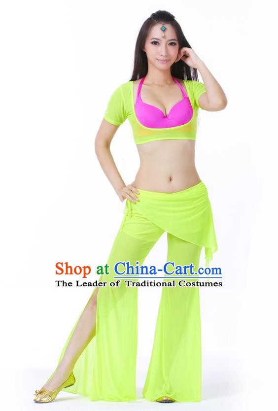 Asian Indian Belly Dance Light Green Uniform India Raks Sharki Dress Oriental Dance Clothing for Women