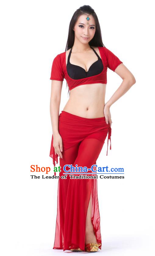 Asian Indian Belly Dance Wine Red Uniform India Raks Sharki Dress Oriental Dance Clothing for Women