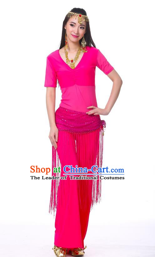Indian Belly Dance Costume India Raks Sharki Rosy Suits Oriental Dance Clothing for Women