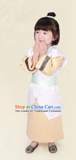 Traditional Chinese Han Dynasty Swordsman Costume Ancient Scholar Clothing for Kids